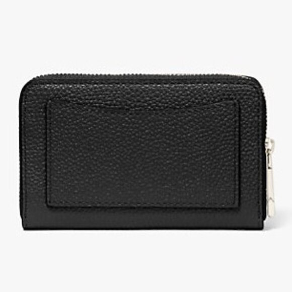 Michael Kors Black Leather Zippered Wallet Card Case. - Picture 12 of 13